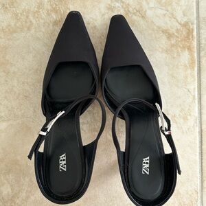 Zara Satin Pointed Heel